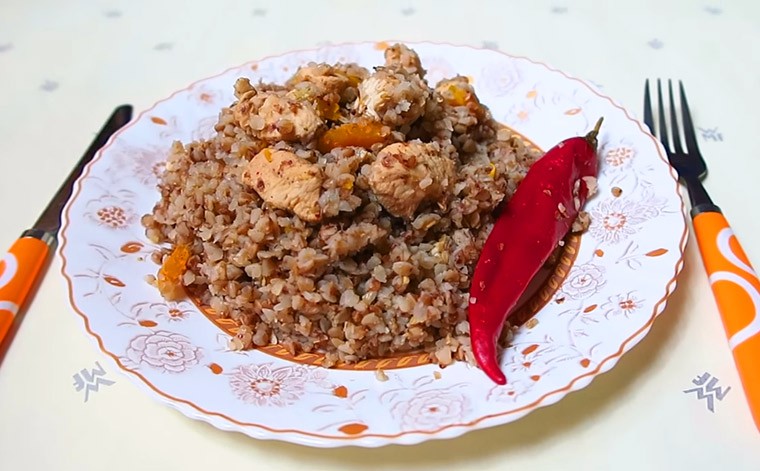 Гречка с курицей в мультиварке